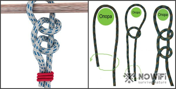 схема вязания морского узла простой штык