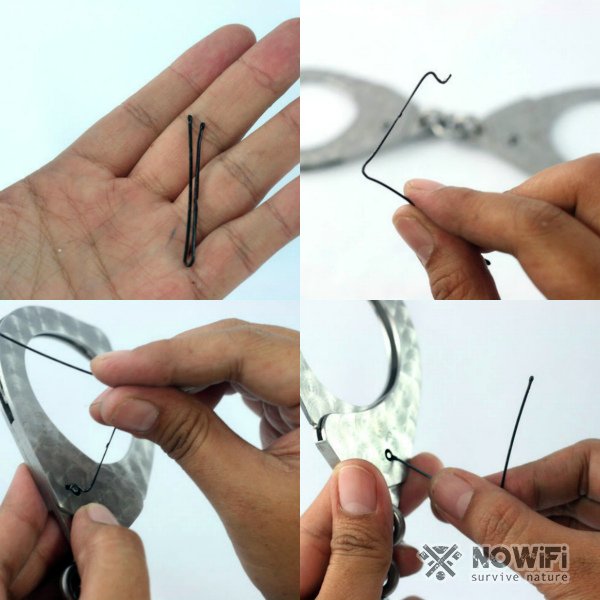 Как открыть наручники заколкой для волос