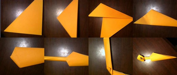 Кинжал из бумаги оригами