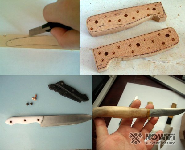 Как закрепить рукоятку ножа