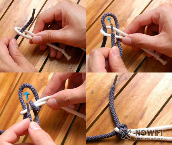 Как вязать брамшкотовый узел пошагово