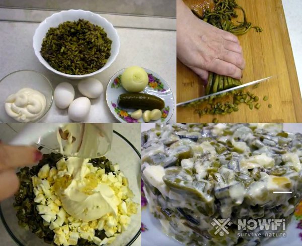 Рецепт папоротника с яйцом