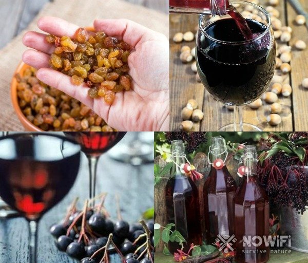 Вино из черноплодки с изюмом